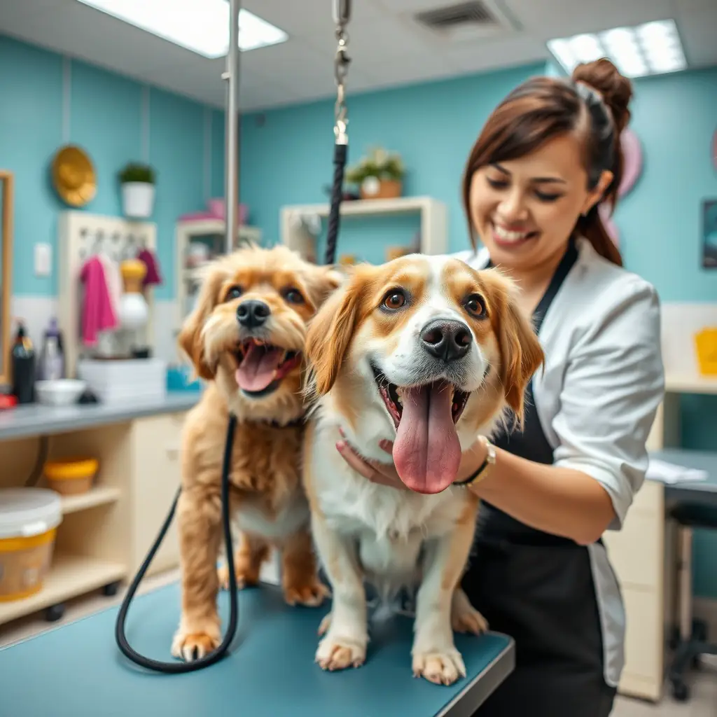 Dog groomed at A Royal Touch Dog Parlour
